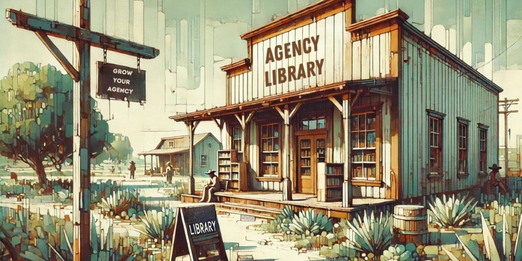 Agency library of documents, image of old fashioned library